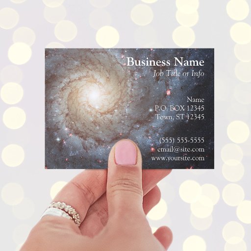 Customizable Spiral Galaxy Business Card