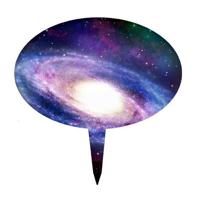 Spiral galaxy cake topper (Front)