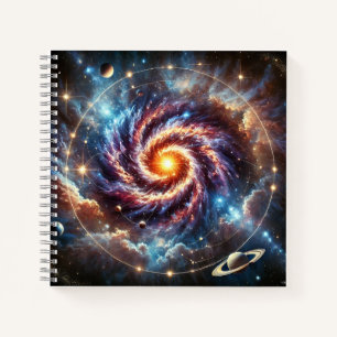Spiral Galaxy & Celestial Motion Notebook