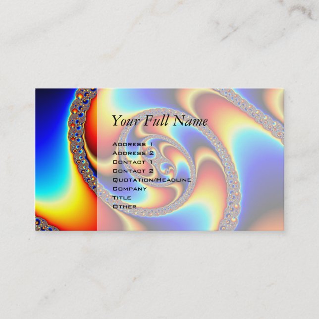 Spiral Galaxy - Fractal Art Business Card (Front)