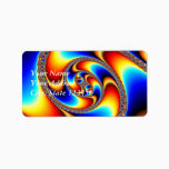 Spiral Galaxy - Fractal Art Label