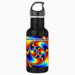 Spiral Galaxy - Fractal Art Water Bottle