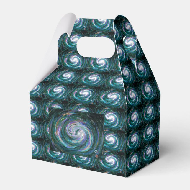 Spiral Galaxy in Space Favor Boxes (Back Side)