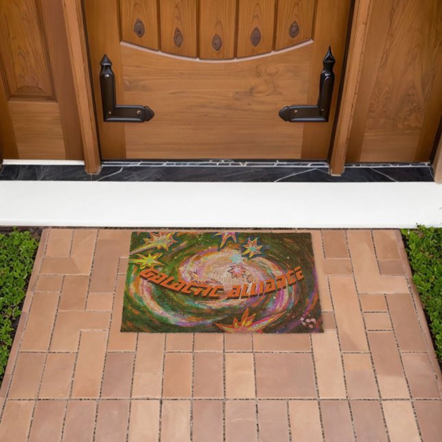 Spiral Galaxy in Space Galactic Alliance  Fiber Doormat (Insitu (Outdoor))
