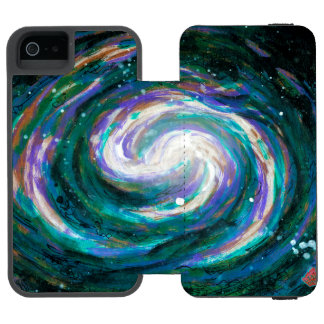 Spiral Galaxy in Space iPhone SE/5/5s Wallet Case