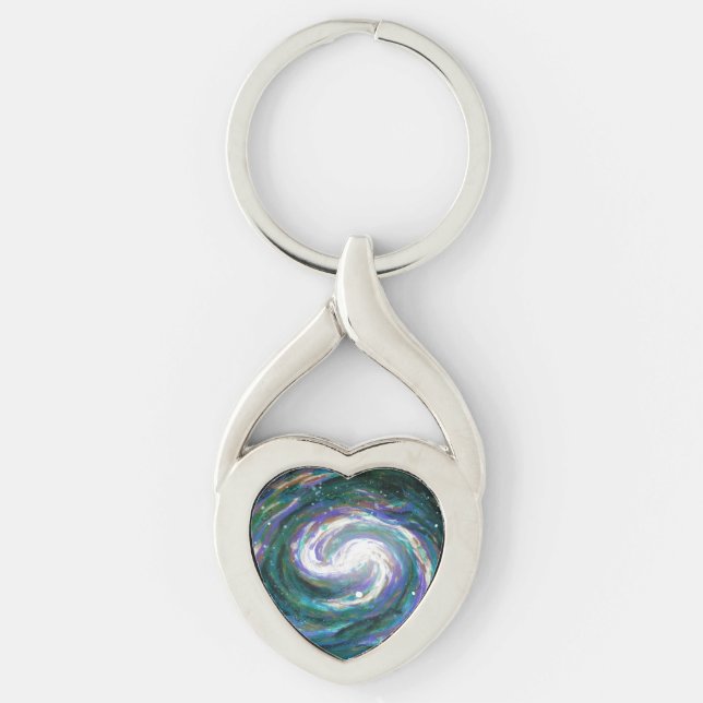 Spiral Galaxy in Space Keychain (Front)
