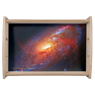 Spiral Galaxy M106 in Canes Venatici Serving Tray