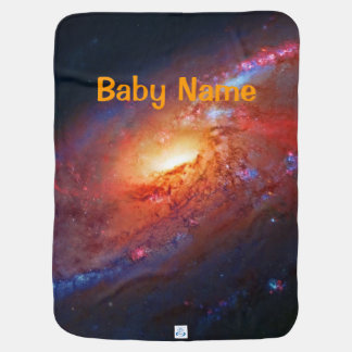 Spiral Galaxy M106 in Canes Venatici Swaddle Blanket