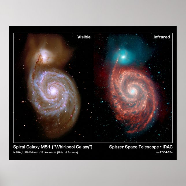 Spiral Galaxy M51   Whirlpool Galaxy Poster/Print Poster (Front)