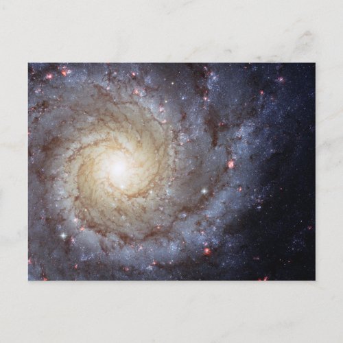 Spiral Galaxy M74 Hubble Postcard