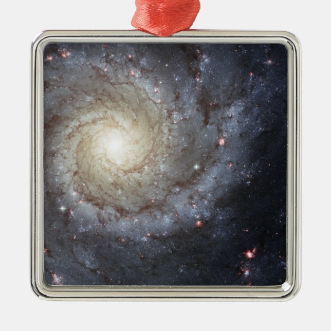 Spiral galaxy M74 Metal Ornament (Front)