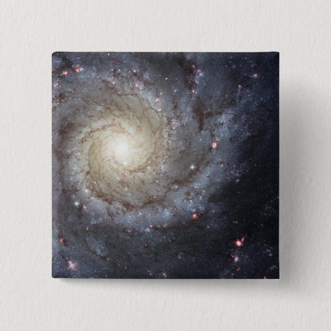 Spiral galaxy M74 Pinback Button (Front)