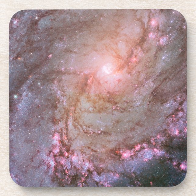 Spiral Galaxy M83, Ablaze With Star Formation. Beverage Coaster (Front)