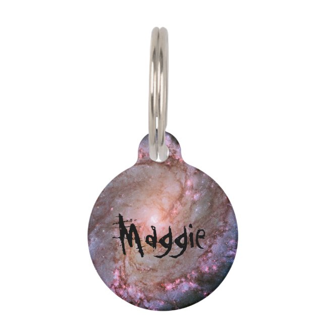 Spiral Galaxy M83 Pet Name Tag (Front)