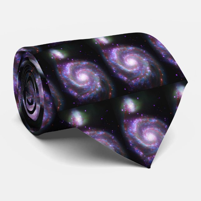 Spiral Galaxy M-51 Neck Tie (Rolled)