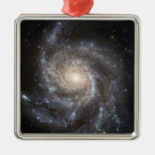 Spiral galaxy Messier 101 Metal Ornament