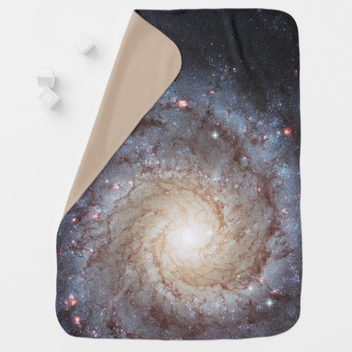 Spiral Galaxy Messier 74 M74  NGC 628  Hubble Baby Blanket