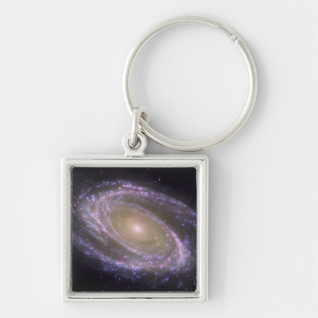 Spiral galaxy Messier 81 Keychain (Front)
