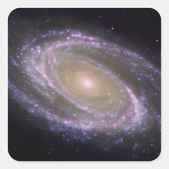 Spiral galaxy Messier 81 Square Sticker (Front)