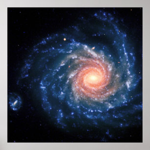 Spiral galaxy NGC1232 and Little Theta space image Poster