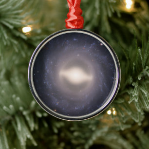 Spiral Galaxy Ngc 1015. Metal Ornament