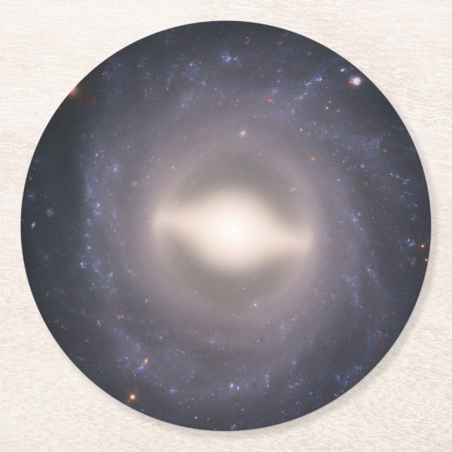 Spiral Galaxy Ngc 1015. Round Paper Coaster (Front)