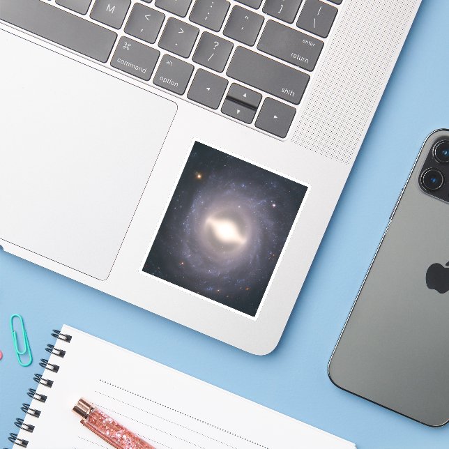 Spiral Galaxy Ngc 1015. Sticker (Laptop w/ iPhone)