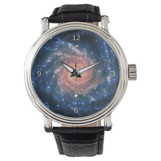 Spiral Galaxy NGC 1232, astronomy space picture Wristwatch