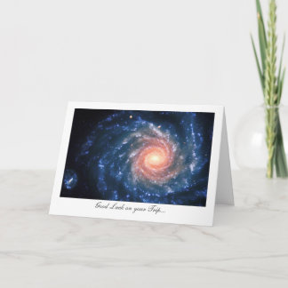Spiral galaxy NGC 1232 - Good Luck on Your Trip Card