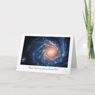 Spiral galaxy NGC 1232 - Good Luck with Coming Out Card
