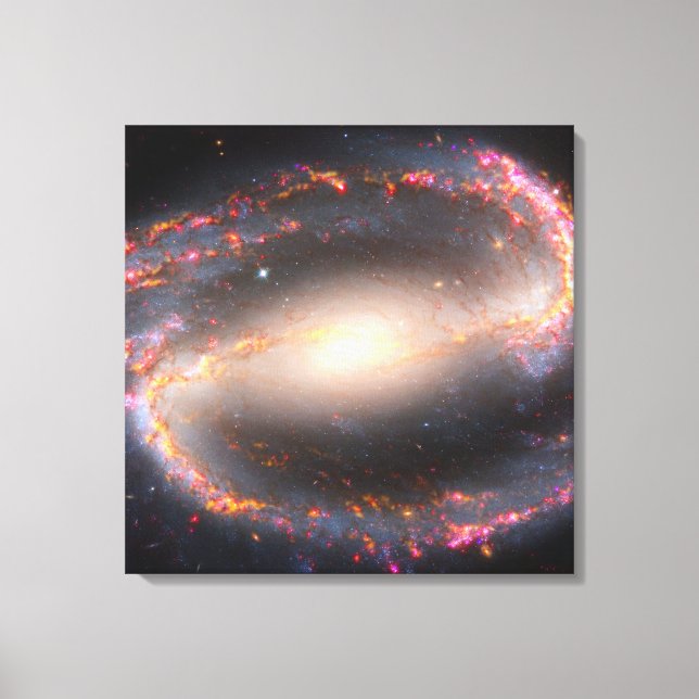 Spiral Galaxy Ngc 1300. Canvas Print (Front)