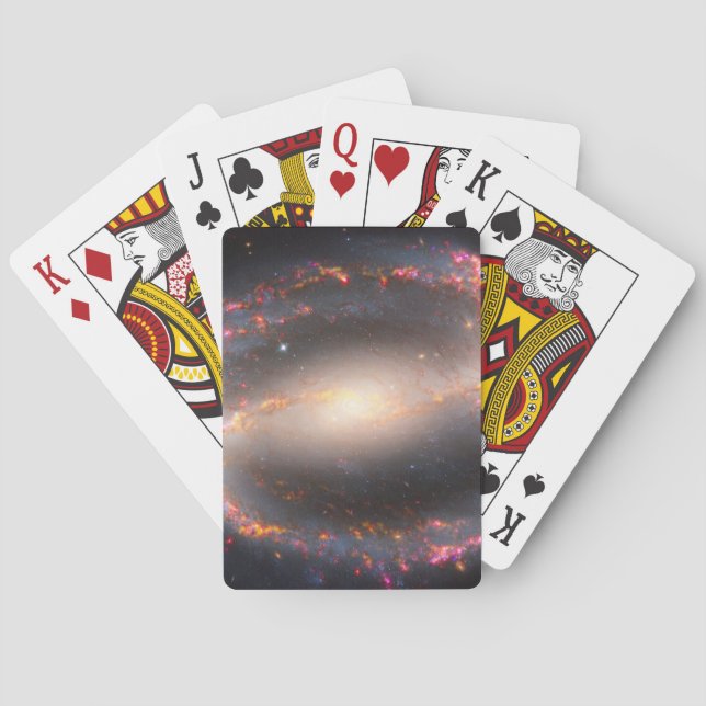 Spiral Galaxy Ngc 1300. Poker Cards (Back)