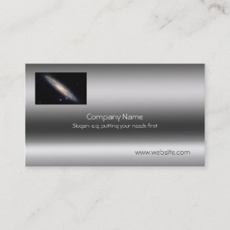 Spiral Galaxy - NGC 253 Metallic-look template Business Card
