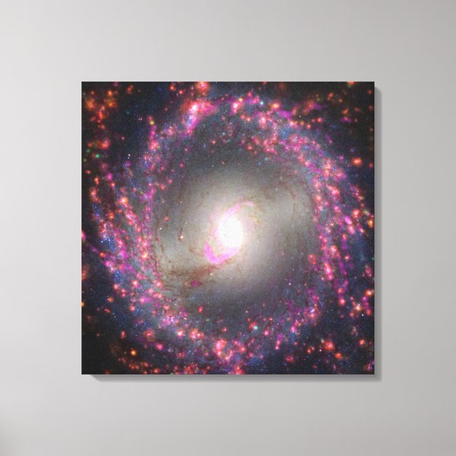 Spiral Galaxy Ngc 3351. Canvas Print (Front)