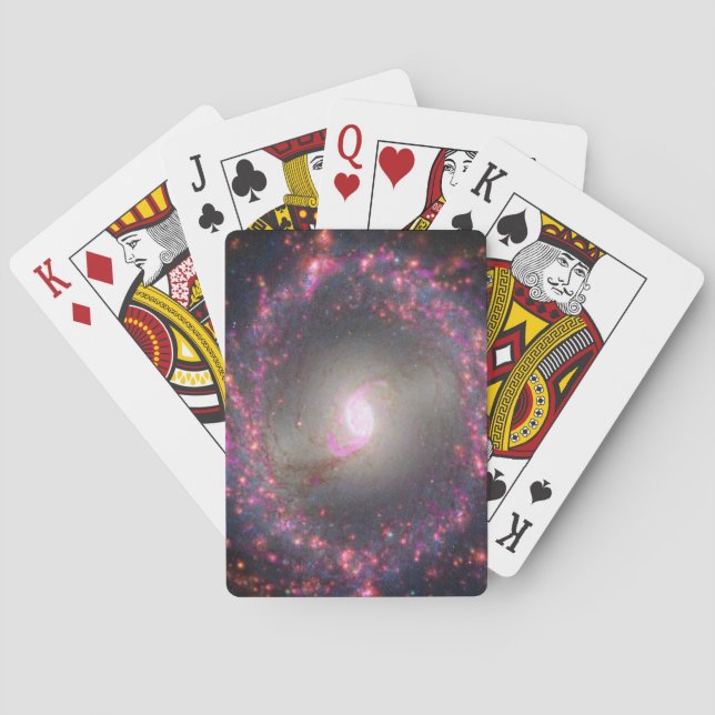 Spiral Galaxy Ngc 3351. Poker Cards (Back)