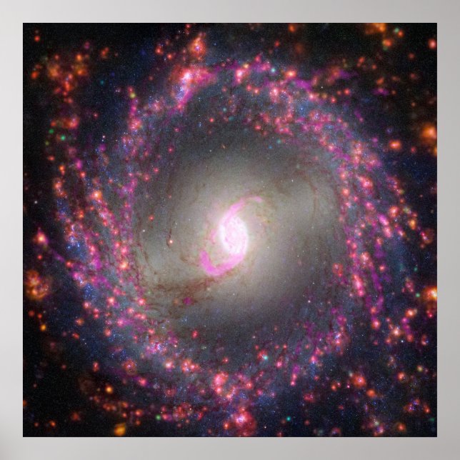 Spiral Galaxy Ngc 3351. Poster (Front)