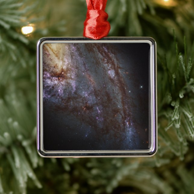 Spiral Galaxy Ngc 3627. Metal Ornament (Tree)