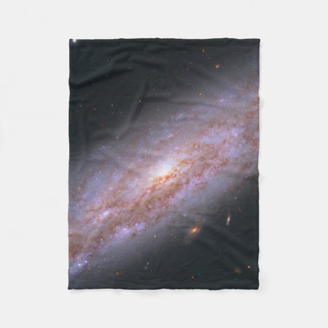 Spiral Galaxy Ngc 3972. Fleece Blanket (Front)