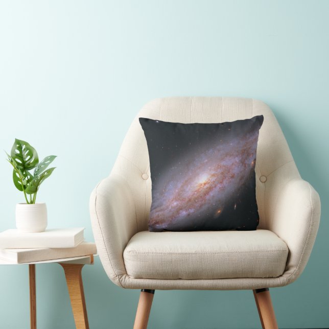 Spiral Galaxy Ngc 3972. Throw Pillow (Chair)