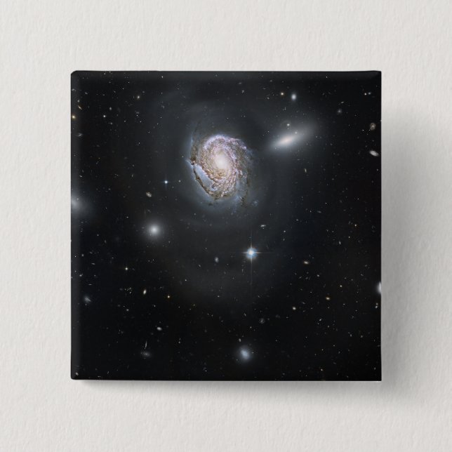 Spiral galaxy NGC 4911 Button (Front)
