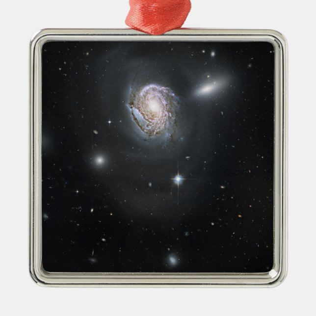 Spiral galaxy NGC 4911 Metal Ornament (Front)