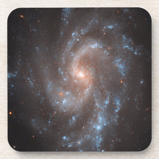 Spiral Galaxy Ngc 5584 Beverage Coaster (Front)