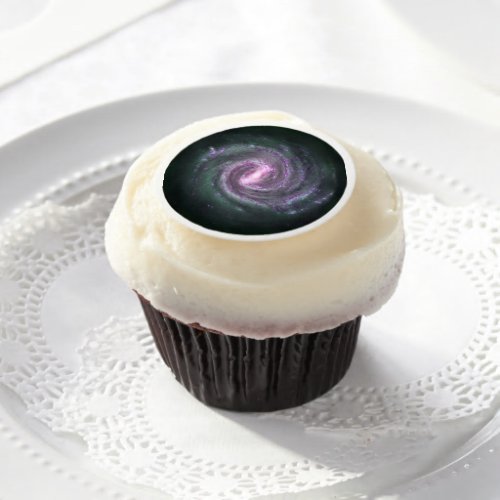 Spiral Galaxy _ Pink Edible Frosting Rounds
