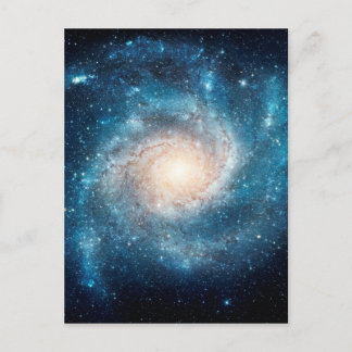 Spiral galaxy postcard