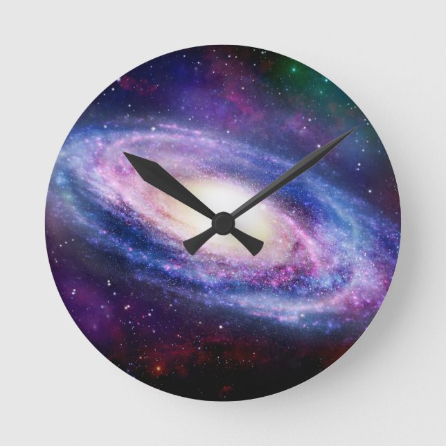 Spiral galaxy round clock (Front)