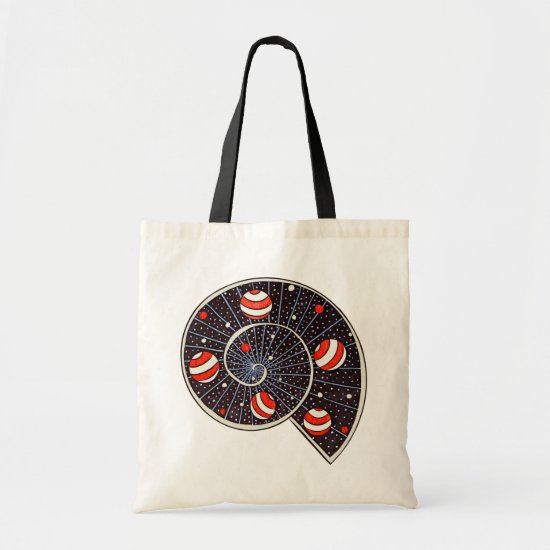 Spiral Galaxy Snail With Beach Ball Planets Tote Bag