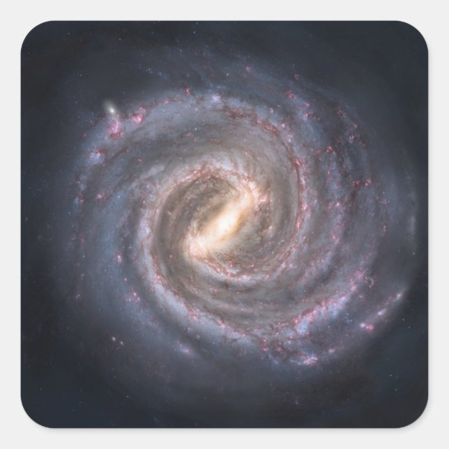 Spiral Galaxy Square Sticker (Front)