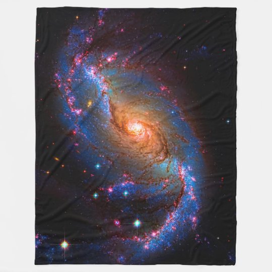 SPACE GALAXY PLUSH FLEECE GLOW IN THE DARK STARS 50x60 Throw Blanket