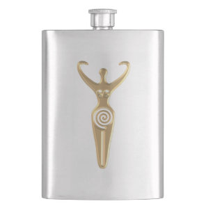 Spiral Goddess Hip Flask