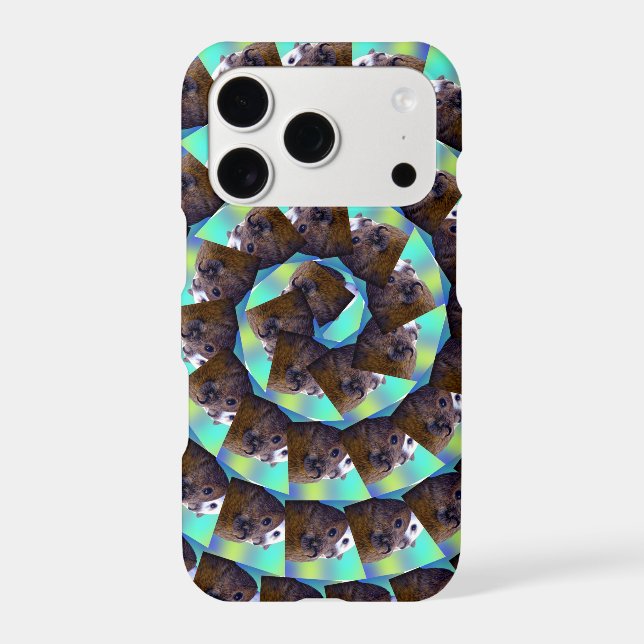 Spiral Guinea Pig Pattern, Iphone Case (Back)